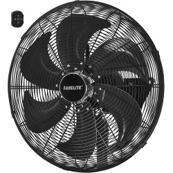 Fanelite Ventilateur mural professionnel FW50-DC – 50 cm – Moteur DC silencieux – Débit d’air 230 m³/min – 6 vitesses – Télécomm