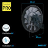 Fanelite Ventilateur mural professionnel FW45-DC – 45 cm – Moteur DC silencieux – Débit d’air 170 m³/min – 6 vitesses – Télécomm