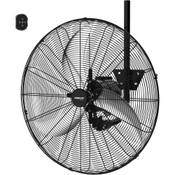 Fanelite Ventilateur mural professionnel FW65-DC – 65 cm – Moteur DC silencieux – Débit d’air 250 m³/min – 6 vitesses – Télécomm