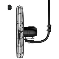 Fanelite Ventilateur mural professionnel FW65-DC – 65 cm – Moteur DC silencieux – Débit d’air 250 m³/min – 6 vitesses – Télécomm
