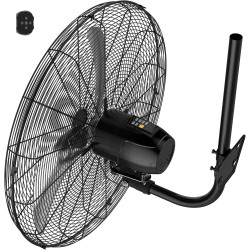 Fanelite Ventilateur mural professionnel FW65-DC – 65 cm – Moteur DC silencieux – Débit d’air 250 m³/min – 6 vitesses – Télécomm
