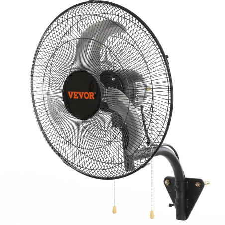 VEVOR Ventilateur mural industriel, 44,45 cm, ventilateur mural oscillant 4000 CFM, 3 vitesses, ventilateur commercial résidenti