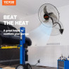 VEVOR Ventilateur mural industriel, 44,45 cm, ventilateur mural oscillant 4000 CFM, 3 vitesses, ventilateur commercial résidenti