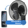 ARDES - AR5W40R Ventilateur mural avec 3 pales rotatives de 40 cm Télécommande Oscillation automatique Minuterie réglable et 3 v