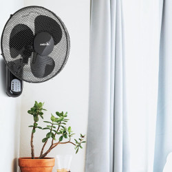 ARDES - AR5W40R Ventilateur mural avec 3 pales rotatives de 40 cm Télécommande Oscillation automatique Minuterie réglable et 3 v
