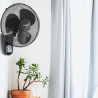ARDES - AR5W40R Ventilateur mural avec 3 pales rotatives de 40 cm Télécommande Oscillation automatique Minuterie réglable et 3 v