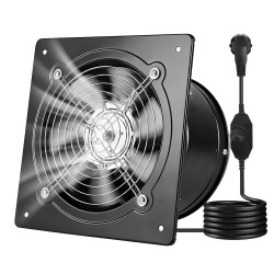 VEVOR Ventilateur Extraction Mural 20,3 cm Ventilateur Extracteur 980 m³/h Extracteur d'Air pour Grenier, Garage, Sous-sol, Atel