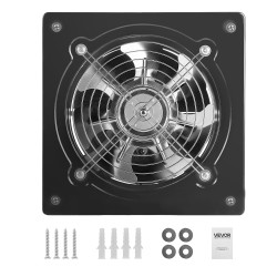 VEVOR Ventilateur Extraction Mural 20,3 cm Ventilateur Extracteur 980 m³/h Extracteur d'Air pour Grenier, Garage, Sous-sol, Atel