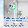 COSTWAY Ventilateur Mural Industriel 51 cm 120W 3 Vitesses, ventilateur Domestique Pales en Aluminium Tête d'Inclinaison Réglabl