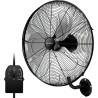 COSTWAY Ventilateur Mural Industriel 51 cm 120W 3 Vitesses, ventilateur Domestique Pales en Aluminium Tête d'Inclinaison Réglabl
