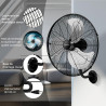 COSTWAY Ventilateur Mural Industriel 51 cm 120W 3 Vitesses, ventilateur Domestique Pales en Aluminium Tête d'Inclinaison Réglabl