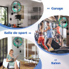 COSTWAY Ventilateur Mural Industriel 51 cm 120W 3 Vitesses, ventilateur Domestique Pales en Aluminium Tête d'Inclinaison Réglabl