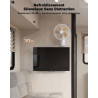 Ventilateur Mural 26 cm avec Éclairage et Télécommande, Silencieux 30 dB, Flux d’Air Puissant 5,2 m/s, Minuterie, Oscillation 90