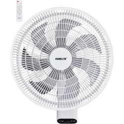 Fanelite - Ventilateur mural FW40-DC - Moteur DC - Diamètre 40 cm - 7 vitesses - Avec télécommande - Minuterie - Grille et hélic