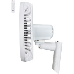 Fanelite - Ventilateur mural FW40-DC - Moteur DC - Diamètre 40 cm - 7 vitesses - Avec télécommande - Minuterie - Grille et hélic
