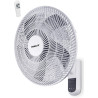 Fanelite - Ventilateur mural 15736-R PG - Diamètre 40 cm - 3 vitesses - Avec télécommande - Minuterie - Grille et hélice plastiq