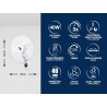 BEPER P206VEN600 Wall Fan - Ventilateur mural avec télécommande et minuterie jusqu'à 7,5 heures, Blanc