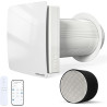 VMC Décentralisée 150 mm avec Récupération de Chaleur Céramique, VMC Double Flux Murale pour Pièce Individuelle, WiFi & Télécomm