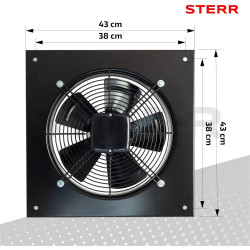 STERR Ventilateur axial 300 mm Ventilateur mural industriel – AXF300B