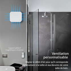 Turbionaire Trend Plus 100 mm Ventilateur, Extracteur de Salle de Bain, Télécommande, 7 Vitesses + Boost, Minuteur, 22dB, Max. 5