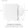 Turbionaire Trend Plus 100 mm Ventilateur, Extracteur de Salle de Bain, Télécommande, 7 Vitesses + Boost, Minuteur, 22dB, Max. 5