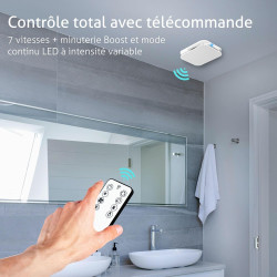 Turbionaire Trend Plus 100 mm Ventilateur, Extracteur de Salle de Bain, Télécommande, 7 Vitesses + Boost, Minuteur, 22dB, Max. 5