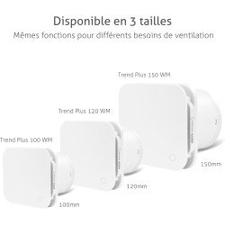 Turbionaire Trend Plus 100 mm Ventilateur, Extracteur de Salle de Bain, Télécommande, 7 Vitesses + Boost, Minuteur, 22dB, Max. 5