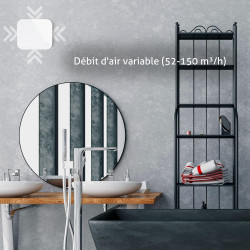 Turbionaire Trend Plus 120 mm Ventilateur, Extracteur de Salle de Bain, Télécommande, 7 Vitesses + Boost, Minuteur, 25dB, Max. 5