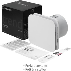 Turbionaire Trend Plus 120 mm Ventilateur, Extracteur de Salle de Bain, Télécommande, 7 Vitesses + Boost, Minuteur, 25dB, Max. 5