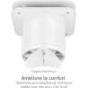 Turbionaire Trend Plus 150 mm Ventilateur, Extracteur de Salle de Bain, Télécommande, 7 Vitesses + Boost, Minuteur, 30dB, Max. 6