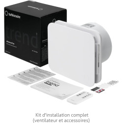 Turbionaire Trend Plus 150 mm Ventilateur, Extracteur de Salle de Bain, Télécommande, 7 Vitesses + Boost, Minuteur, 30dB, Max. 6