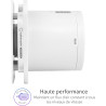 Turbionaire Trend Plus 150 mm Ventilateur, Extracteur de Salle de Bain, Télécommande, 7 Vitesses + Boost, Minuteur, 30dB, Max. 6