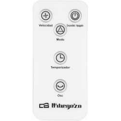 Orbegozo WF0242 Ventilateur mural, télécommande, 3 vitesses de ventilation, tête oscillante orientable, avec minuterie, 40 W, pl