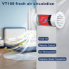 Ventilateur VMC 100mm Noyau Céramique - Moteur EC 5W, Télécommande, 3 Modes Extraction/Insufflation/Circulation - Réduit l'Écart