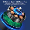 Ventilateur VMC 100mm Noyau Céramique - Moteur EC 5W, Télécommande, 3 Modes Extraction/Insufflation/Circulation - Réduit l'Écart