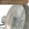 LUCCI AIR Ventilateur mural Breeze avec télécommande, ventilateur mural pivotant automatique, Ø 46 cm, acier