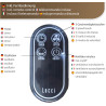 LUCCI AIR Ventilateur mural Breeze avec télécommande, ventilateur mural pivotant automatique, Ø 46 cm, acier