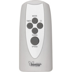 bimar VM45 Ventilateur mural avec télécommande, hélice Ø 40 cm avec 5 pales, 3 vitesses et 3 modes, commandes électroniques, min