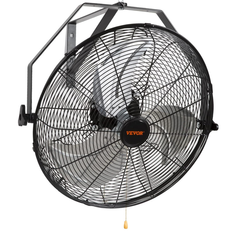 VEVOR Ventilateur mural industriel, 44,6 cm, ventilateur mural oscillant étanche, 3 vitesses, 4150 CFM, ventilateur commercial r