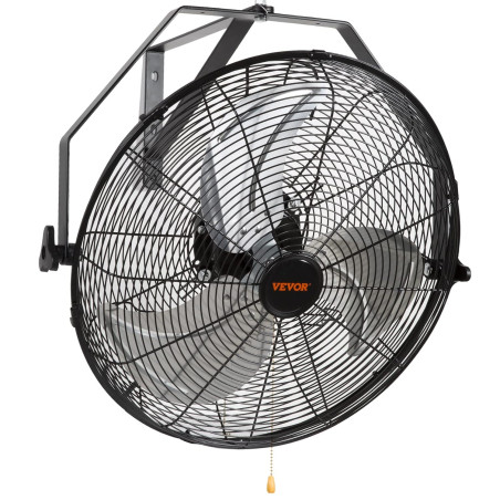VEVOR Ventilateur mural industriel, 44,6 cm, ventilateur mural oscillant étanche, 3 vitesses, 4150 CFM, ventilateur commercial r
