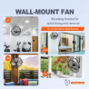 VEVOR Ventilateur mural industriel, 44,6 cm, ventilateur mural oscillant étanche, 3 vitesses, 4150 CFM, ventilateur commercial r