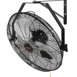 VEVOR Ventilateur mural industriel, 44,6 cm, ventilateur mural oscillant étanche, 3 vitesses, 4150 CFM, ventilateur commercial r