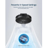 Ventilateur d'oscillation mural silencieux de 21,6 cm avec télécommande et minuteur, 4 vitesses réglables pour petites salles de