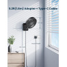 Ventilateur d'oscillation mural silencieux de 21,6 cm avec télécommande et minuteur, 4 vitesses réglables pour petites salles de