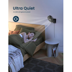 Ventilateur d'oscillation mural silencieux de 21,6 cm avec télécommande et minuteur, 4 vitesses réglables pour petites salles de