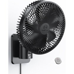Ventilateur d'oscillation mural silencieux de 21,6 cm avec télécommande et minuteur, 4 vitesses réglables pour petites salles de