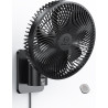 Ventilateur d'oscillation mural silencieux de 21,6 cm avec télécommande et minuteur, 4 vitesses réglables pour petites salles de