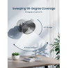 Ventilateur mural oscillant de 25,4 cm avec télécommande et minuteur, ventilateur de petite chambre à coucher avec 4 vitesses, f