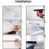 Lot de 2 supports de montage pour ventilateur mural, support caché avec vis, pièce de fixation robuste pour hottes de cuisine, v