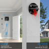 Hon&Guan Ventilateur d'extraction d'air 250mm avec Régulateur de Vitesse, Ventilateur de Salle de Bain, en Métal avec Clapet Ant